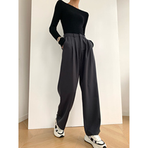 High waist wide leg pants womens trousers 2021 spring and summer New hanging feeling thin loose straight tube casual fried street suit pants women