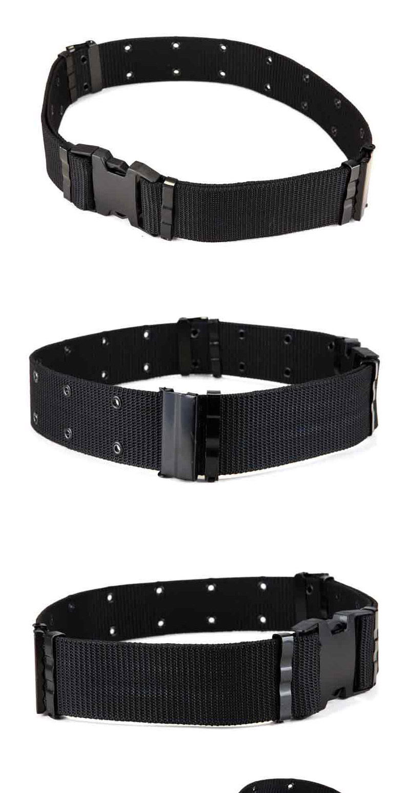 保安腰带 黑色帆布腰带 迷彩服腰带 保安外腰带 保安训练腰带