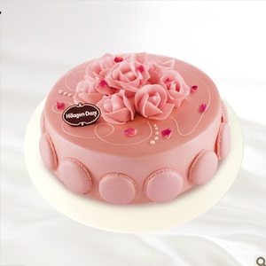 速递福州哈根达斯冰淇淋生日蛋糕 玫瑰馨语 长