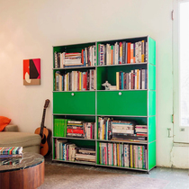 Bookshelf floor bookcase wall stainless steel shelf living room simple book wall partition storage Display Display Cabinet