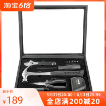 Sairio Quinquine Tool Gift Kit Gift Suit Box Tape Measure Sheep Corner Hammer Measuring Tape Sharp Mouth Pliers Sleeve Superior Gift