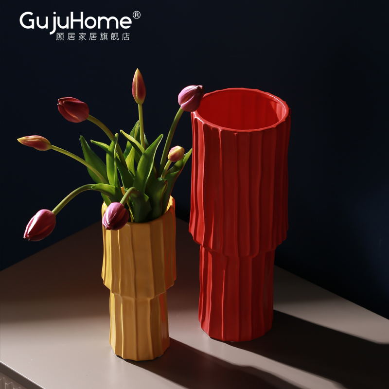 Danish designer what style color ceramic vase furnishing articles Nordic TV cabinet table dry flower flower arranging flowers