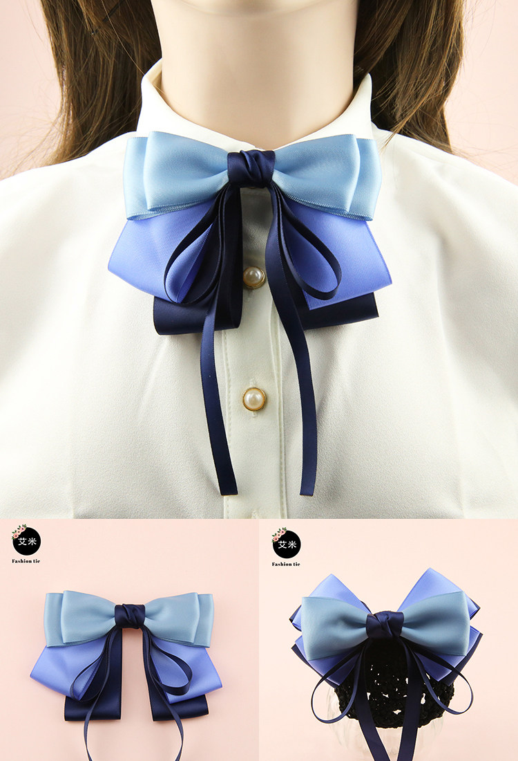 职业装领结女领花领带百搭时尚蝴蝶结银行移动电信制服丝带装饰品