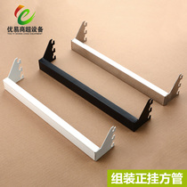 Upper wall black and white assembly hanging goods square tube clothing store black and white socks display rack mobile phone accessories adhesive hook