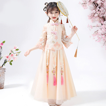 Childrens Hanfu Autumn Dress Dress Girls Tang Dress Cheongsam Princess Dress Chinese Style Girl Xiuhe Clothing Autumn Style