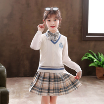 Childrens suit JK uniform 2021 New Girl pleated skirt spring and autumn foreign style girl student autumn dress