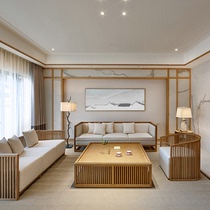 New Chinese office sofa modern simple fashion office meeting guest business reception trio coffee table combination