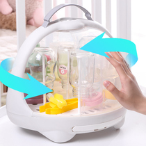 Baby bottle storage box Side slip small portable dust-proof drain drying rack Baby bottle storage box