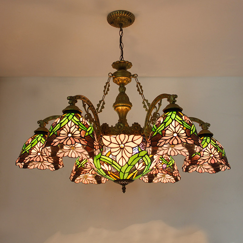 蒂凡尼美式乡村吊灯客厅灯具欧式复古大气创意卧室餐厅创意吊灯饰_7折