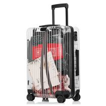 Pull Rod Box Universal Wheels Full Transparent Suitcase Tide Ins Nets Red Suitcase Women Men Ultralight Chassis 20 Inch 24