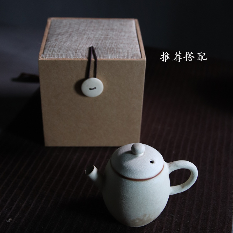 Poly real view jingdezhen Japanese ancient teapot on volunteers of wild powder pure manual sketch is the pot of kung fu