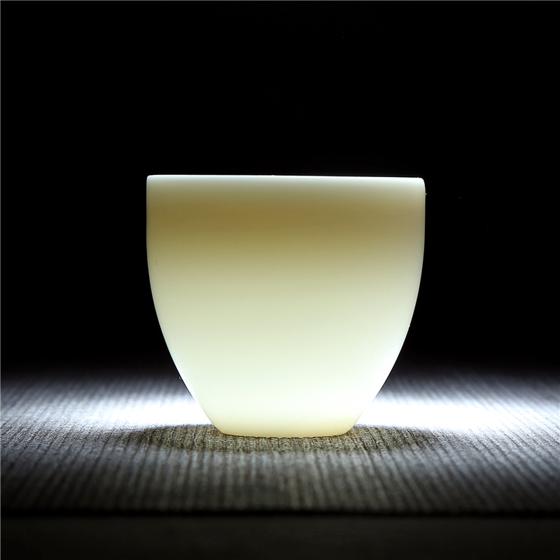 Dehua suet white jade porcelain sample tea cup manual high ceramic kung fu master wen xiang single individual special bowl cups