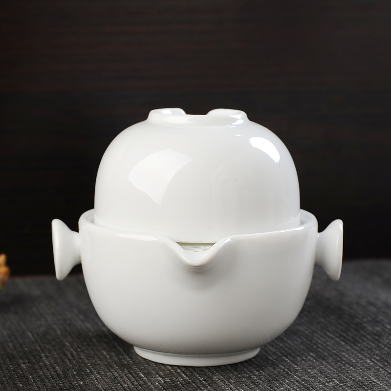 Travel tea set a pot of a individual cup hand - made porcelain ceramic portable office teapot tea crack cup