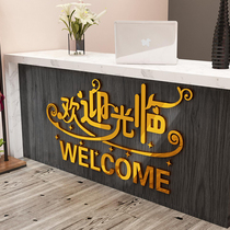 Milk tea shop wall decoration Net red background wall stickers creative hairdressing manicure clothing set cashier bar