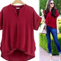 2019 Women Casual Blouse T-Shirts Chiffon Tops Plus Size Women