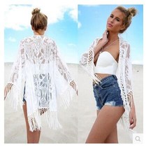 Lace Chiffon Blouse Long Bikini Beach Wear Cover Up Dress