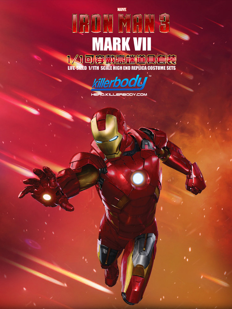 【dj】killerbody iron man 3 mk7 1/1可穿戴高端