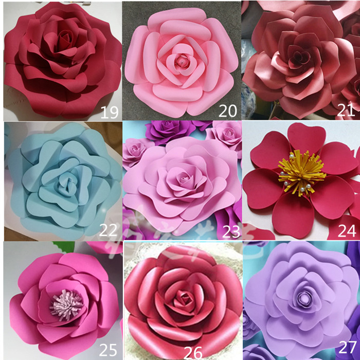 diy纸花手工泡沫立体纸花婚庆婚礼装饰橱窗展示大型活动室内装饰