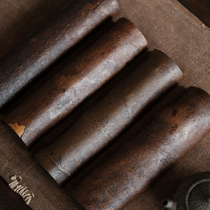 Jingdezhen Handan author Ma Yeh tea tree leather tea then tea props big lacquer craftsmanship manual chipping