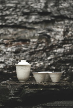 Jingdezhen Handmade artist Back to print Antique Styling Tea High Money Cover Bowl Tea Prop Tea