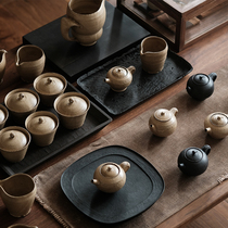 Philosophy hands full handmade ceramic single-hole small teapot coarse pottery tea room tea room tea prop utensil