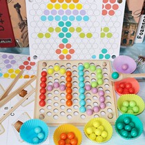 Childrens clip beads Xiaole puzzle building block Game Baby training chopsticks early education puzzle school toy gift