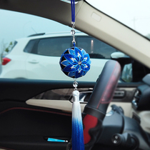 Dark blue hand bow ball diy material bag Finished car hanging jewelry Birthday boyfriend Best friend Valentines Day handmade gift