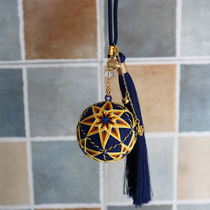 Solid color Qiuyang hand bow ball diy material chartered car hanging couple handmade gifts for parents husband boyfriend