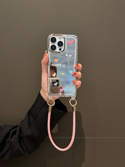 Apple 16 휴대폰 케이스에 적합한 Lizardhill Mirror Ins 스타일 사랑 새로운 iPhone 15Promax 여성 14Pro 조절 가능한 크로스 바디 스트랩 13 끈 슈퍼 아름다운 소녀 심장 Apple 16 휴대폰 케이스에 적합한 Lizardhill Mirror Ins 스타일 사랑 새로운 iPhone 15Promax 여성 14Pro 조절 가능한 크로스 바디 스트랩 13 끈 슈퍼 아름다운 소녀 심장