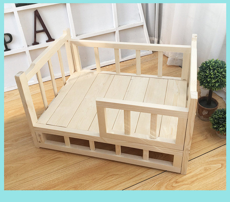 厂家直销实木宠物床 四季全木床狗床宠物木床泰迪狗床大型犬床