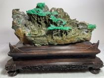 Elegant Green Boutique Atmospheric Swing Piece Deep Mountain Visit Friend Stone Sculpture Round Sculpture Seal Engraving Shoushan Stone Lao Stone