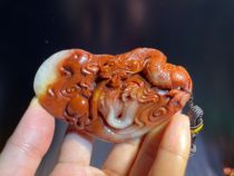 Shoushan Stone Alpine Stone High Quality Frozen Stone Raw Xiao Dragon Pendulum Piece Seal Seal Engraving Lao Stone Collection Putian Huang