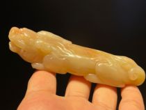 Susan Stone quality old sexual stone Ebrow triangular toad handlebar piece pure handmade round sculpted Yaan seal