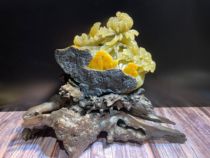 Yellow Dragon Jade Boutique Pendulum flowers open the rich and rich A side stone carvings quality jade stone carvings collection