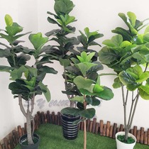 High-quality simulation of piano leaf Banyan cucurbit green plant simulation plant decoration props storefront placement scene layout