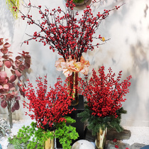 Simulation Red Bean Red Fruit Christmas Fruit Holly Fruit New Year Fruit Red Festive Decoration Hongyun Fruit Berry