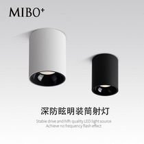 led deep anti-glare surface-mounted spotlight COB ceiling downlight free of opening commercial office aisle ceiling tooling ceiling lamp