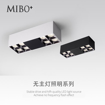 Living room without main light lighting led surface mounted downlight square Nordic home aisle bold box spotlight ceiling type