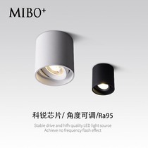 Surface-mounted spotlight led ceiling lamp home without main lamp background wall adjustable angle cob small ceiling surface-mounted downlight