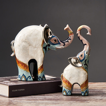 Modern simple and extravagant elephant ornaments a pair of auspicious home living room office decorations housewarming new home gifts