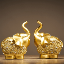 Elephant ornaments a pair of light luxury high-end home living room porch TV cabinet auspicious decorations housewarming new home gifts