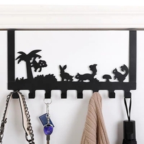 Door hanging hanger-free clothes door rear adhesive hook storage rack wall hanging nail-free clothing hat rack storage rack