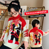 Boy Christmas Elk Sweater Winter imitation mink sweater base shirt warm children pullover BB20935