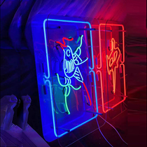 ins popular Net red element Fu character mahjong hair word Fu sun flower shape all hand-made glass tube decorative lamp