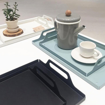 ins Nordic style Macaron color desktop simple storage plate Home decoration Metal iron fruit plate Dining plate