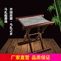Solid Wood Maza stool Shandong mahogany portable folding stool change shoes stool living room small stool Weifang mahogany