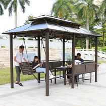 Outdoor Pavilion courtyard awning grape frame swing simple assembly Sun House Garden Terrace wrought iron pavilion