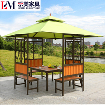 Outdoor awning Pavilion anti-corrosion scenic area Mobile assembly tent courtyard garden farmhouse tent iron pavilion