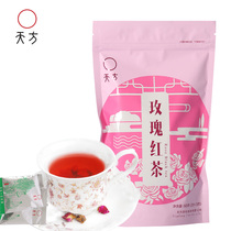(Buy five get one free)Anhui Tianfang Tea 60g Rose Black tea Bag cup Bubble Rose herbal tea Black Tea