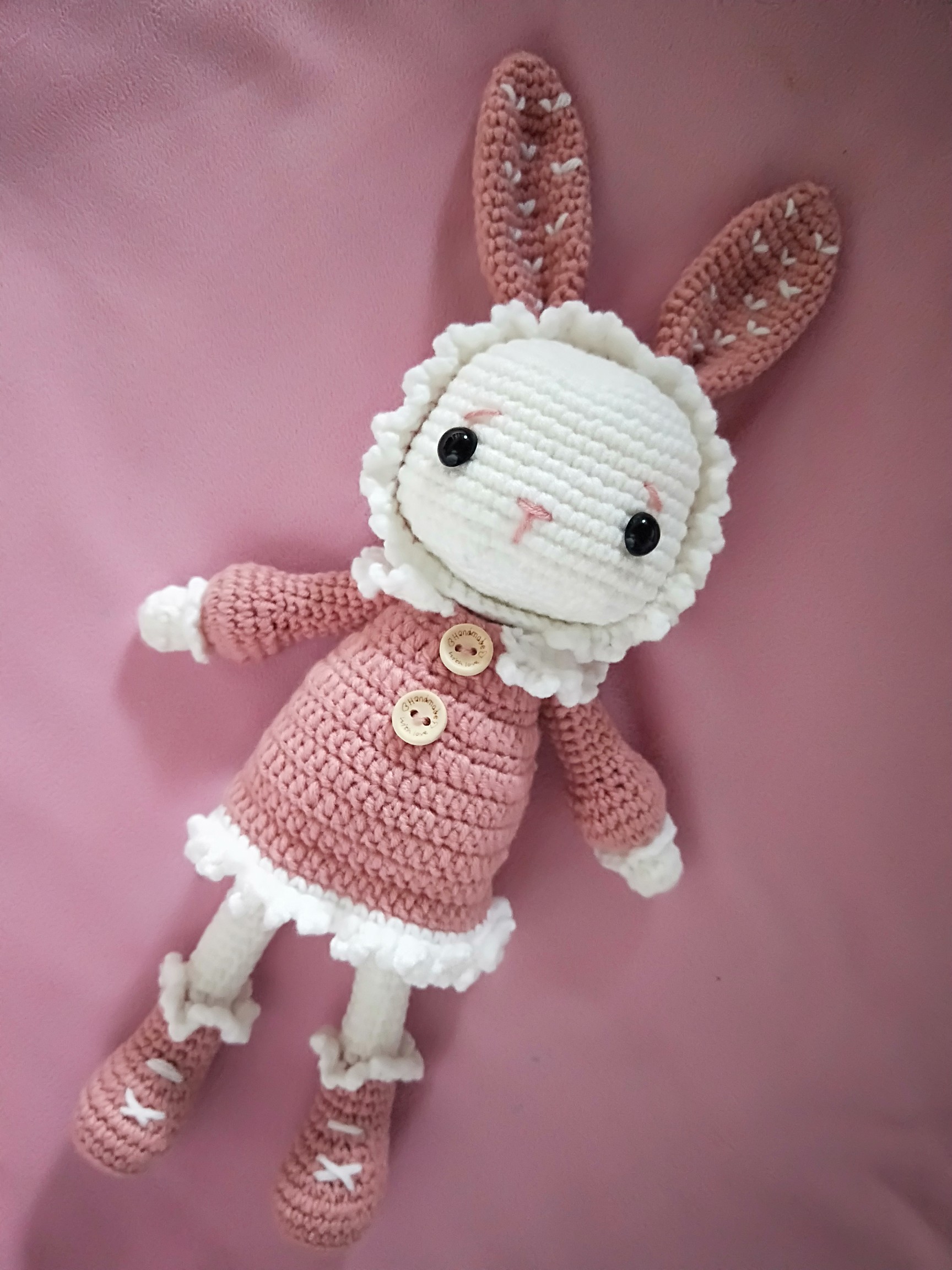 手工diy编织兔子娃娃牛奶棉钩针毛线卡通玩偶幸运兔材料包